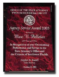 Marc Pelletier received the Agency Service Award in 2003.